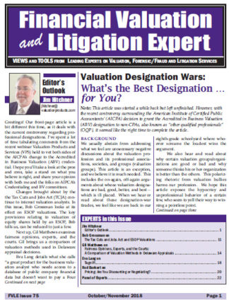 Financial Valuation and Litigation Expert